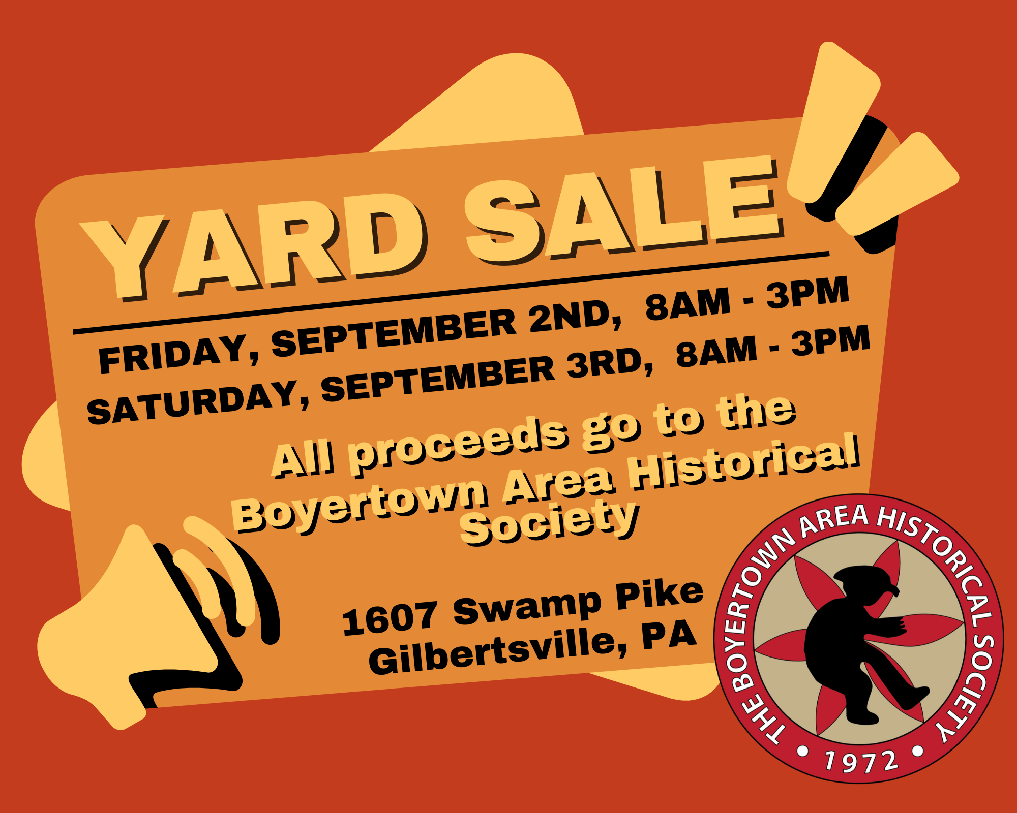 Annual Yard Sale Fundraiser Boyertown Area Historical Society