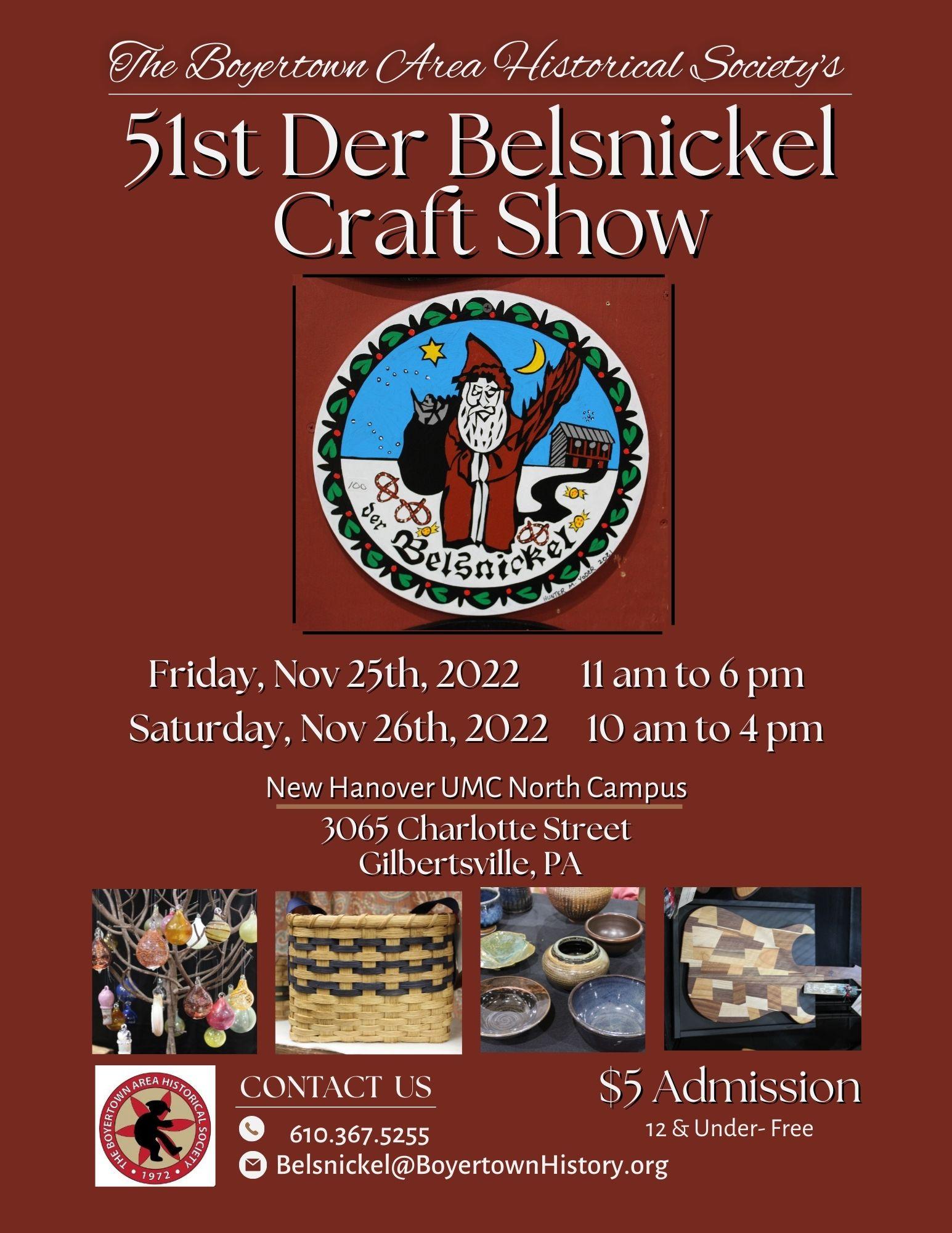 51st Annual Belsnickel Craft Show Boyertown Area Historical Society